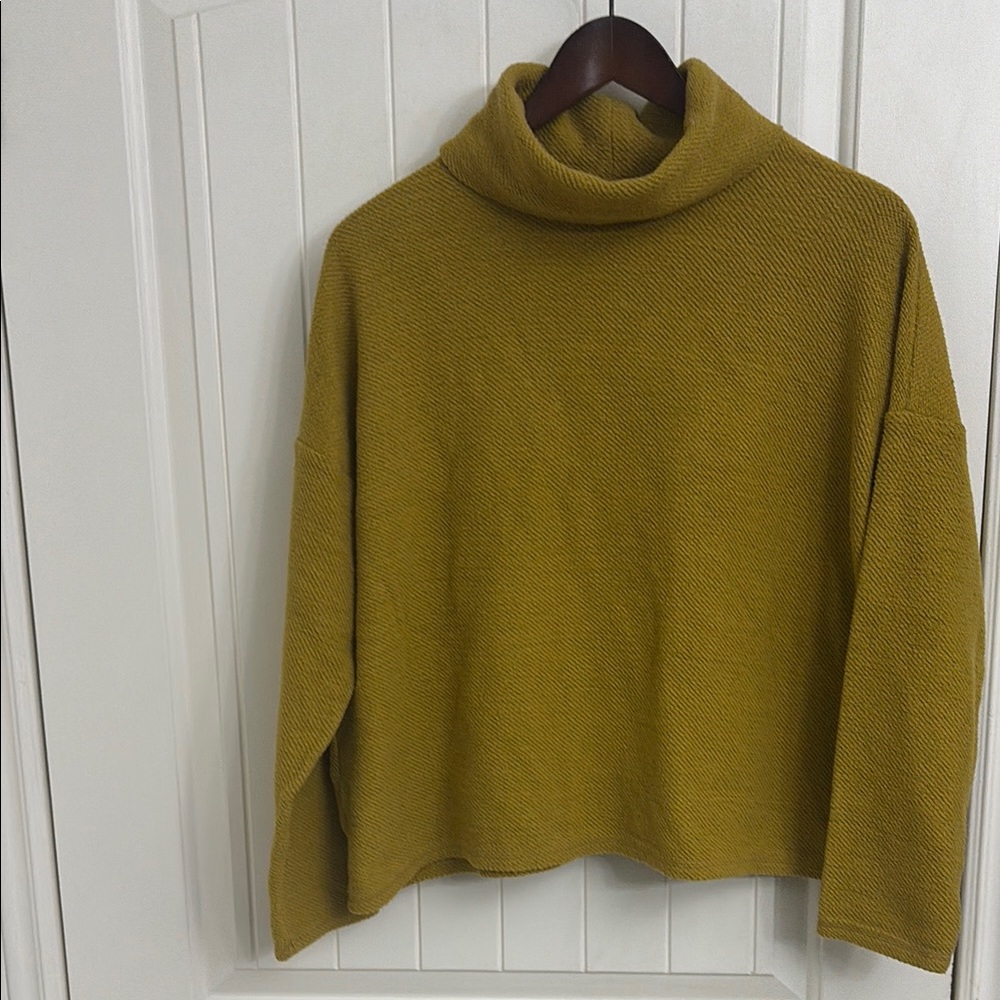 Aerie Mustard Cowl Neck Sweater